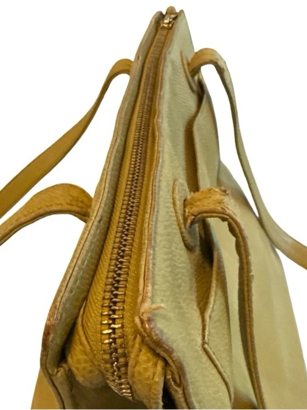 Vintage CHANEL Olive Green Caviar Leather CC Logo Shoulder Tote Bag